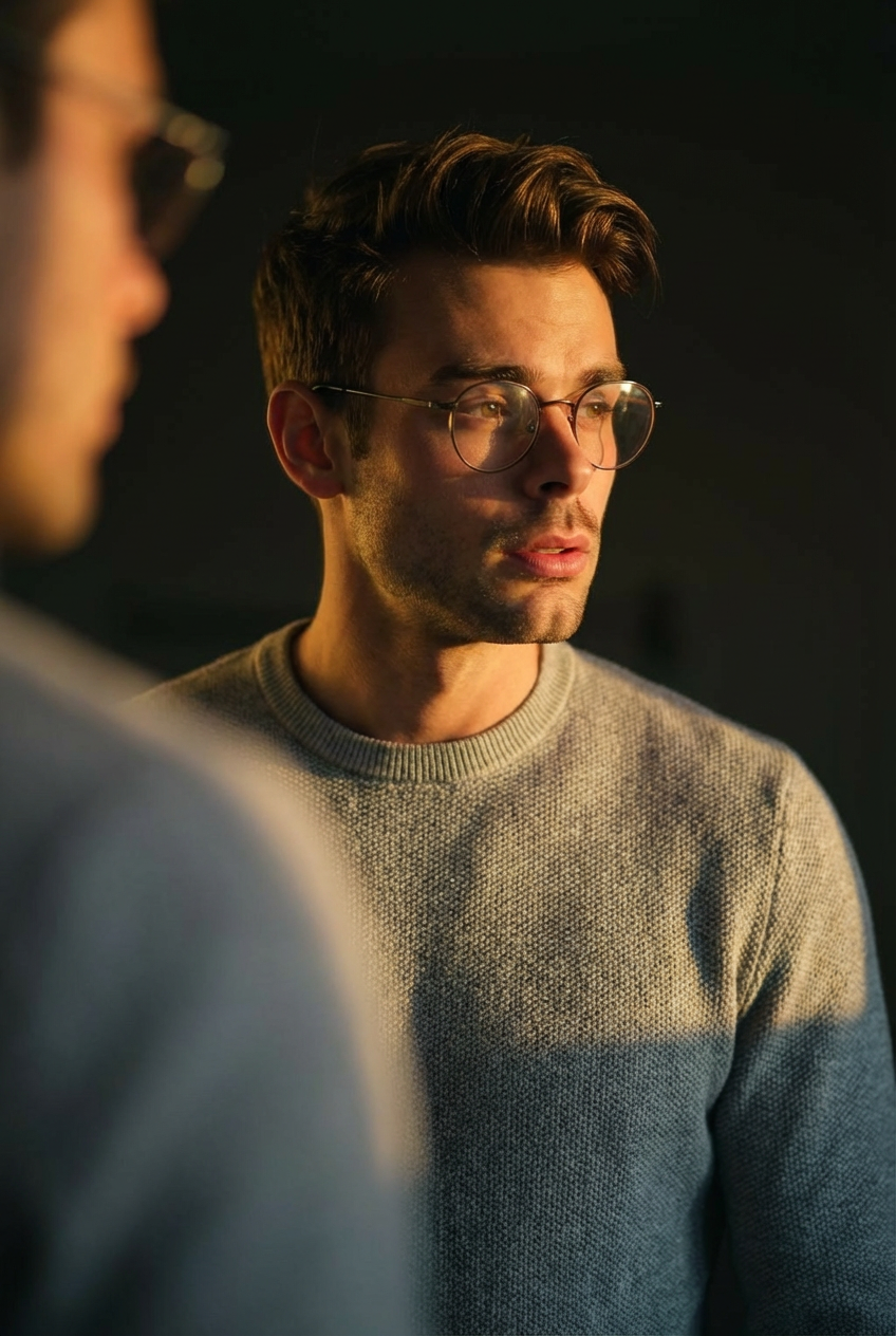 Dramatic Low-Light Portrait